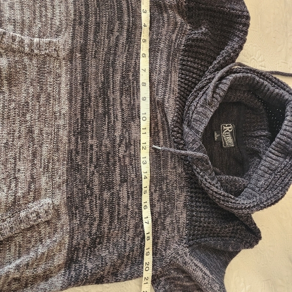 Retrofit Vintage  Black & Gray Color Block Men's Pullover Hoodie Size L - Picture 6 of 7